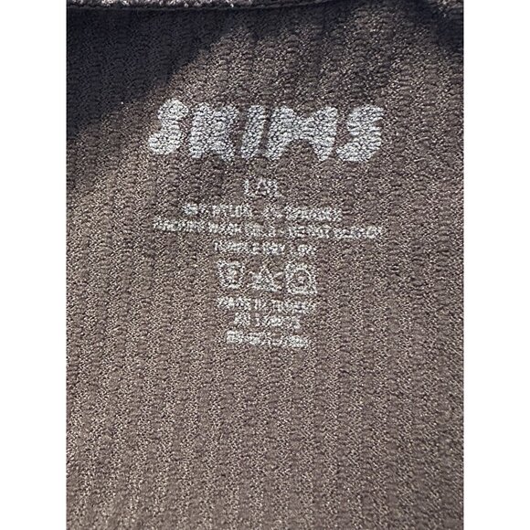 NEW SKIMS Stretch Ribbed Thong Bodysuit in Soot Brown Scoop Neck Tank Top NWT - Picture 4 of 5